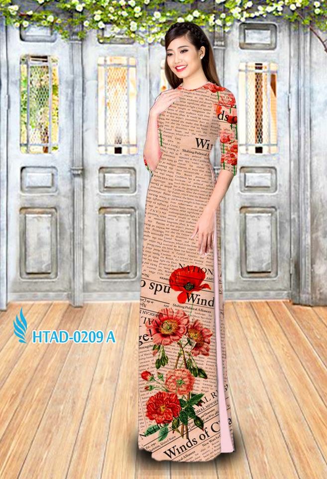 Vải áo dài hoa 3d HTAD-0209 - Ảnh 15