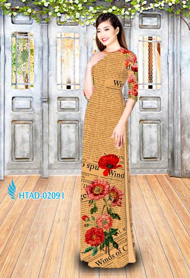 Vải áo dài hoa 3d HTAD-0209 - Ảnh 11
