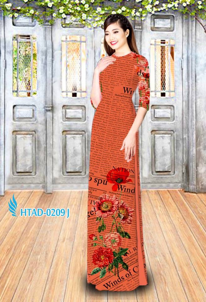 Vải áo dài hoa 3d HTAD-0209 - Ảnh 8