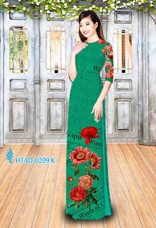 Vải áo dài hoa 3d HTAD-0209 - Ảnh 7