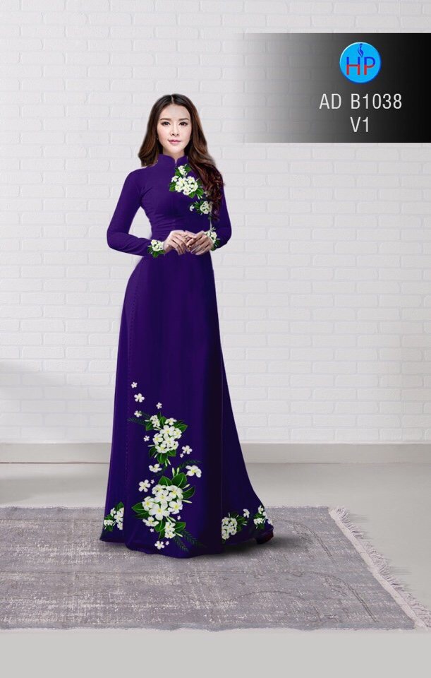 Vải áo dài hoa sứ AD B1038 - Ảnh 3