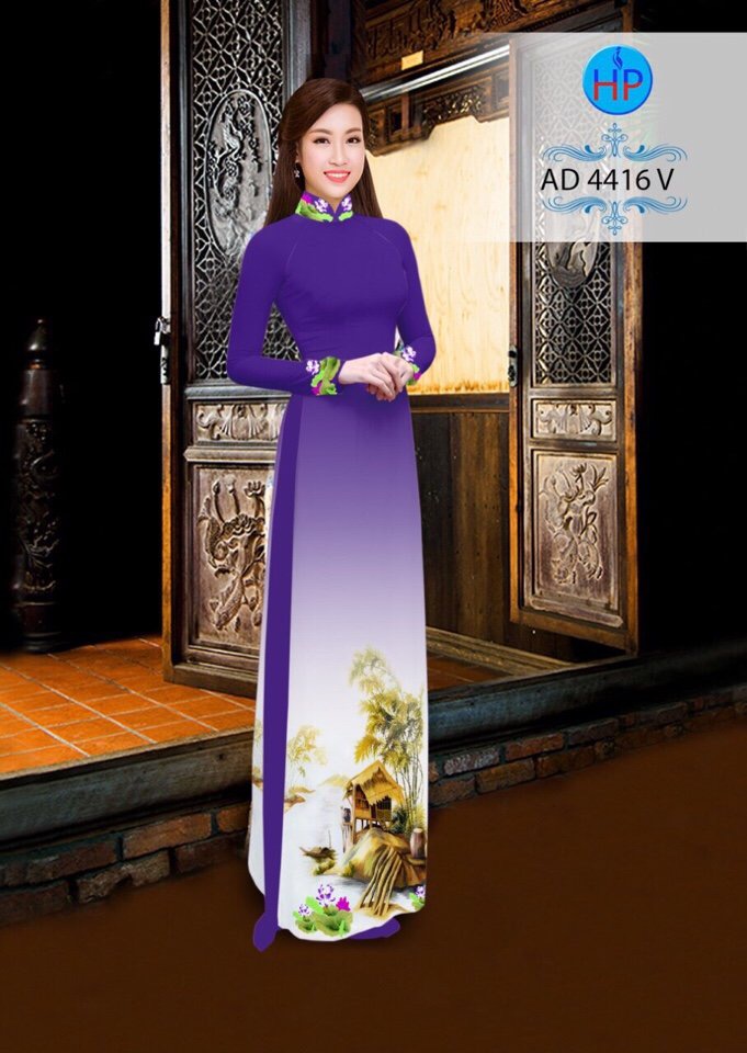 Vải áo dài phong cảnh AD 4416 - Ảnh 15