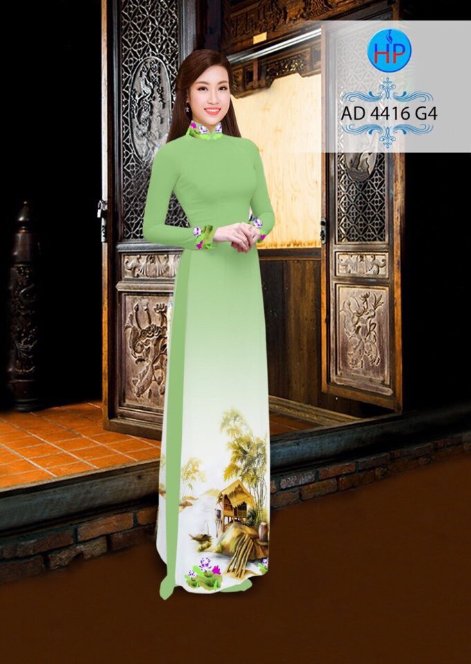 Vải áo dài phong cảnh AD 4416 - Ảnh 5