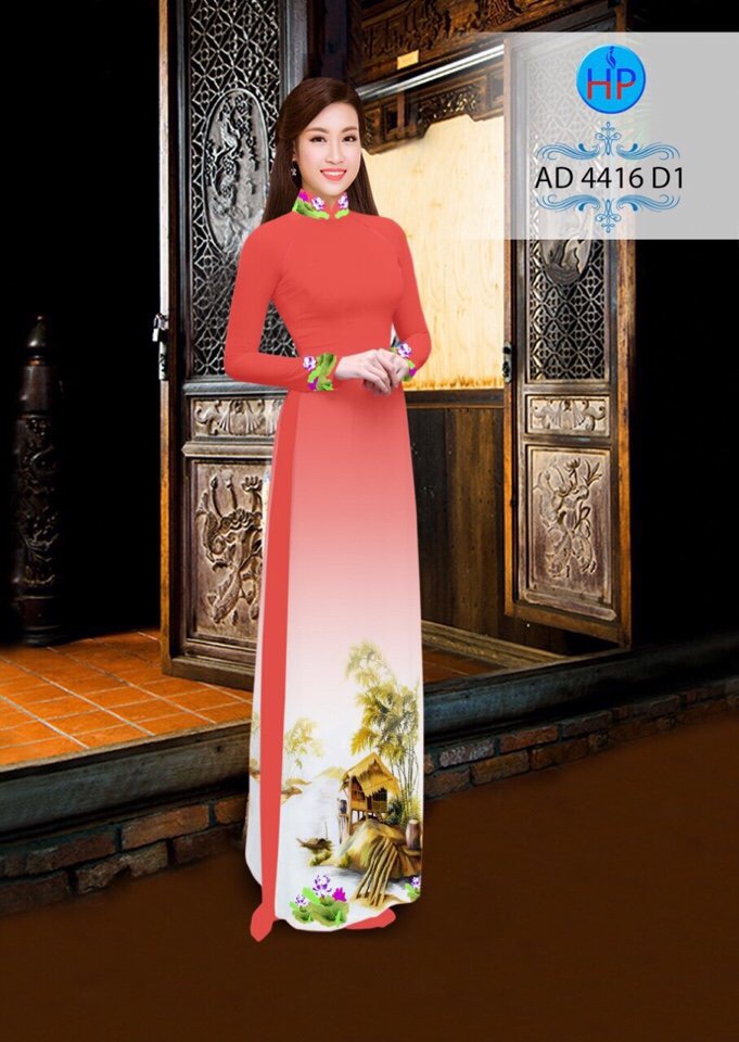 Vải áo dài phong cảnh AD 4416 - Ảnh 4