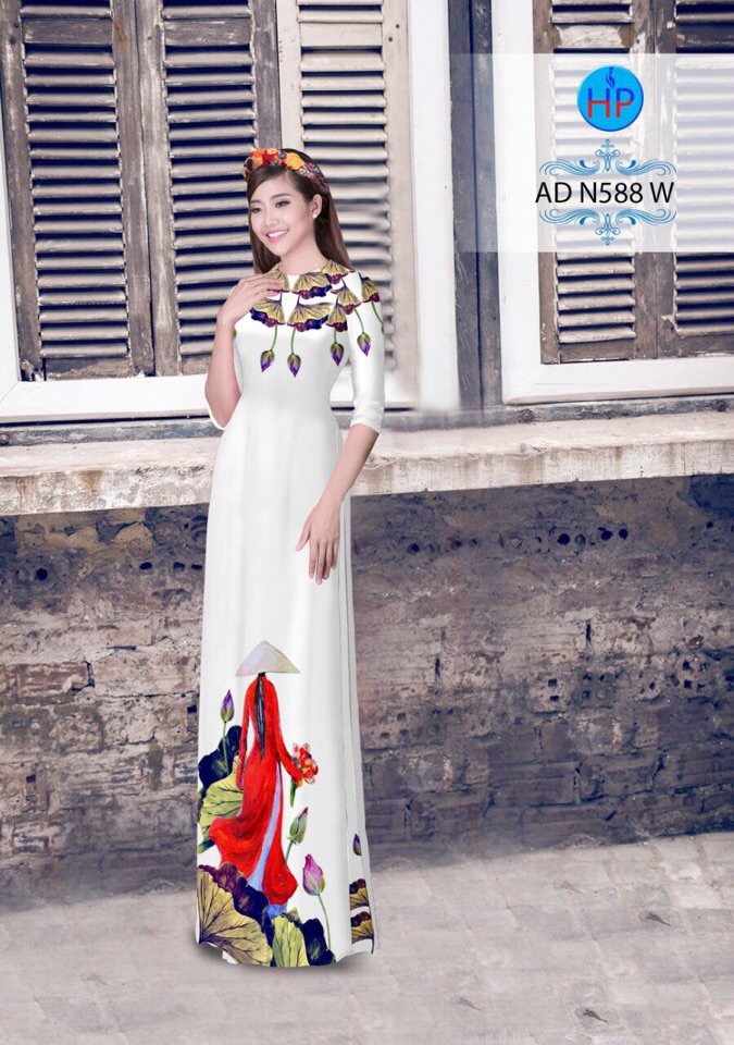 Vải áo dài hoa sen AD N588 - Ảnh 19