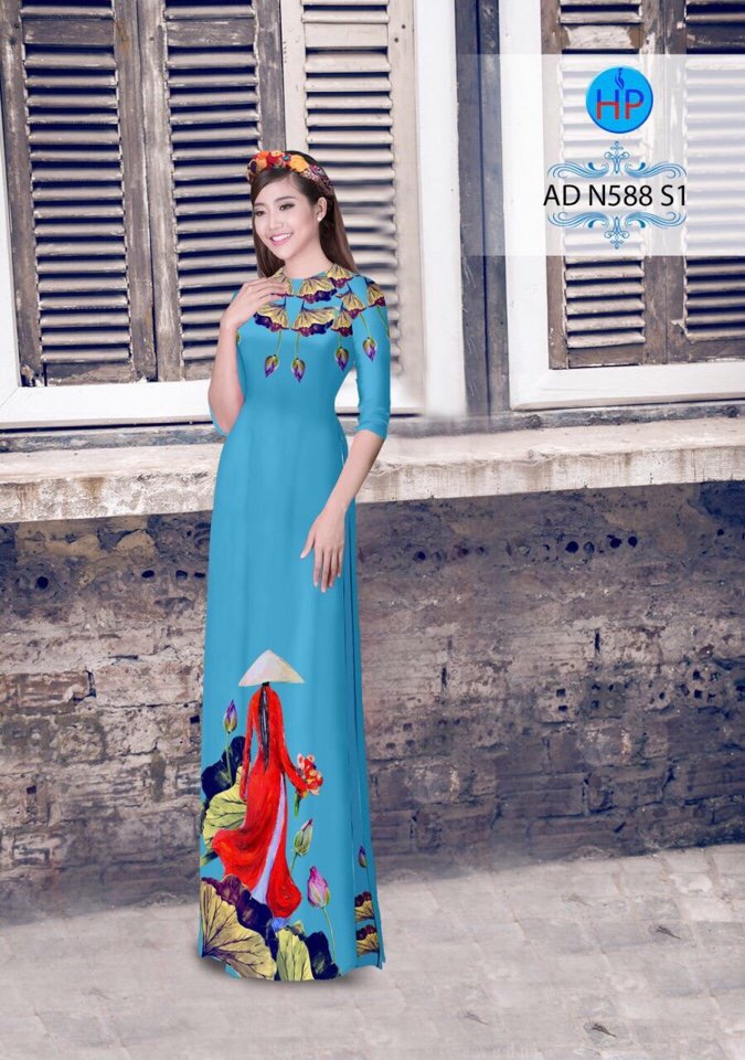 Vải áo dài hoa sen AD N588 - Ảnh 15