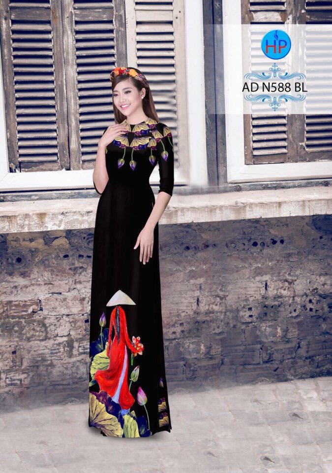 Vải áo dài hoa sen AD N588 - Ảnh 9