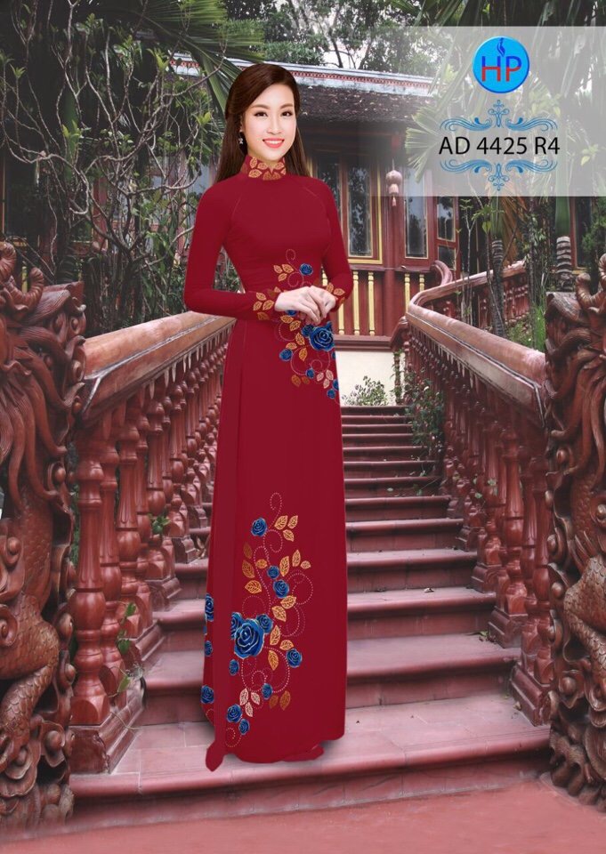 Vải áo dài hoa hồng AD 4425 - Ảnh 18