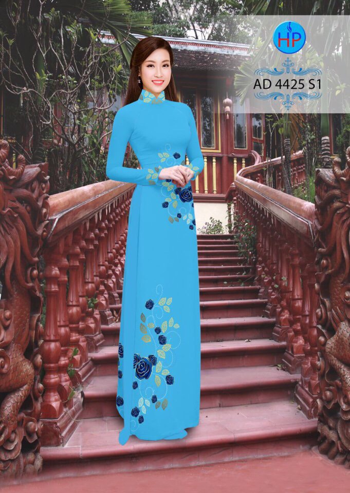 Vải áo dài hoa hồng AD 4425 - Ảnh 17
