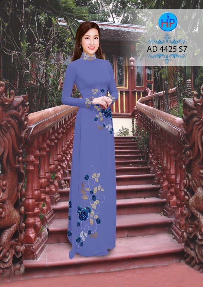 Vải áo dài hoa hồng AD 4425 - Ảnh 16
