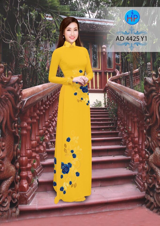 Vải áo dài hoa hồng AD 4425 - Ảnh 13