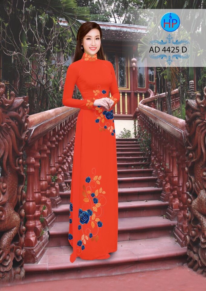 Vải áo dài hoa hồng AD 4425 - Ảnh 8