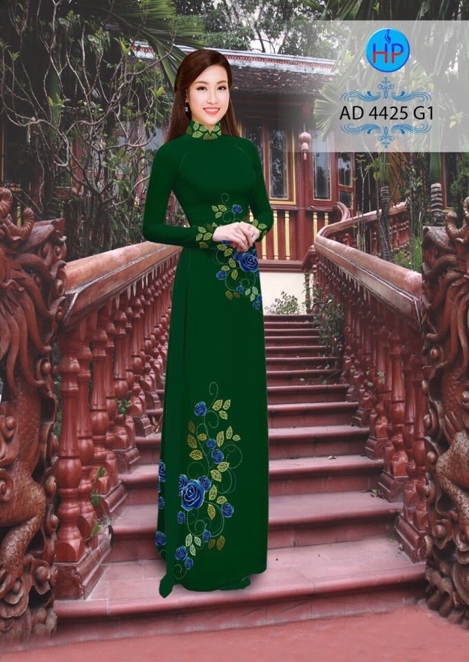 Vải áo dài hoa hồng AD 4425 - Ảnh 7