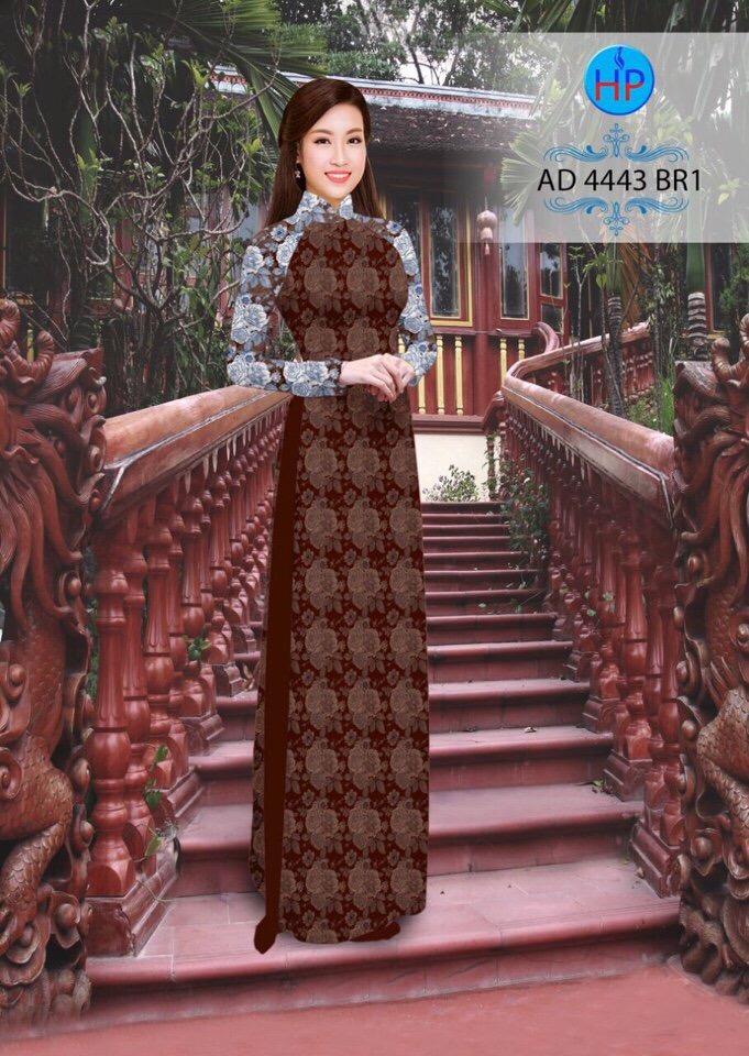 Vải áo dài hoa nguyên áo AD 4443 - Ảnh 19