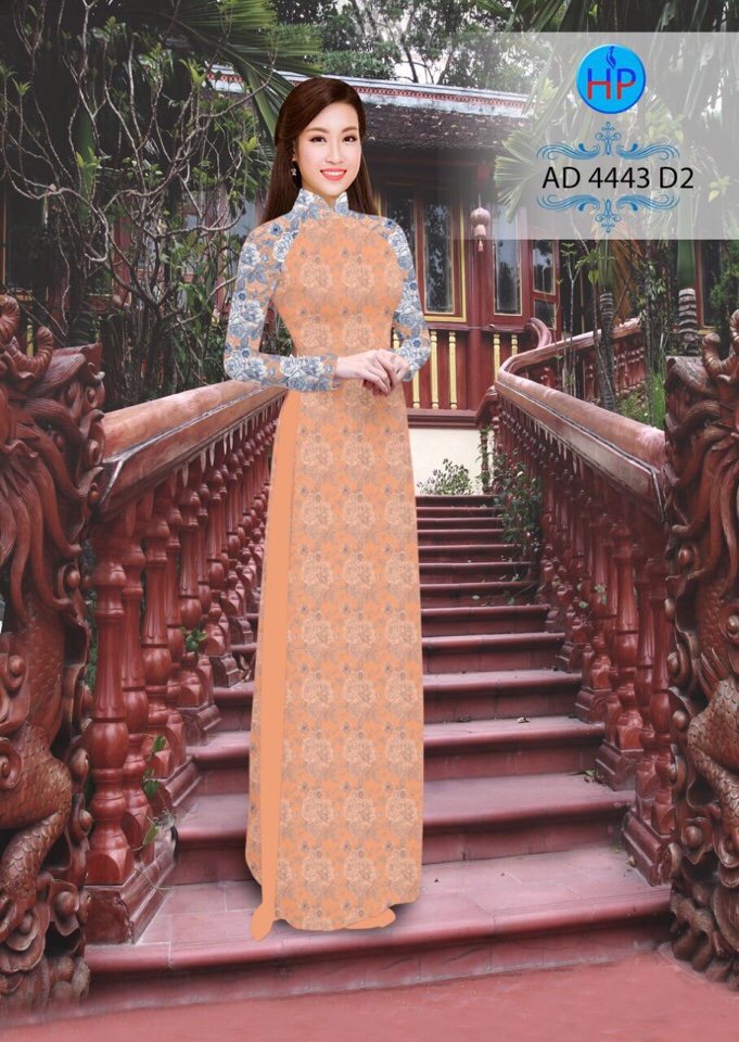 Vải áo dài hoa nguyên áo AD 4443 - Ảnh 15