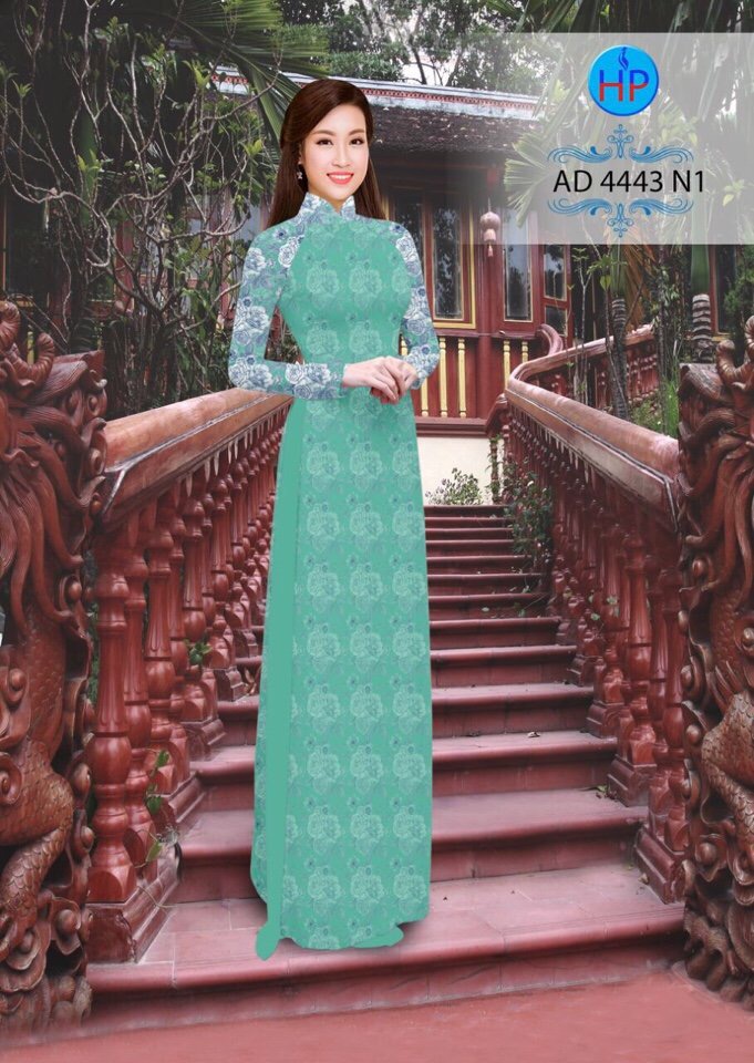 Vải áo dài hoa nguyên áo AD 4443