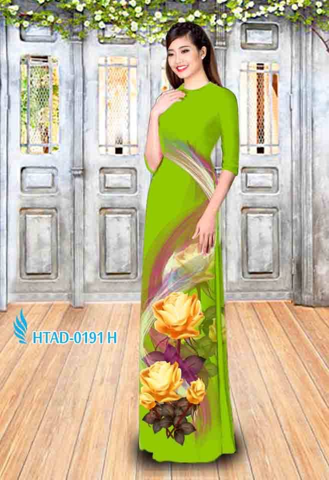 Vải áo dài hoa 3d HTAD-0191 - Ảnh 10