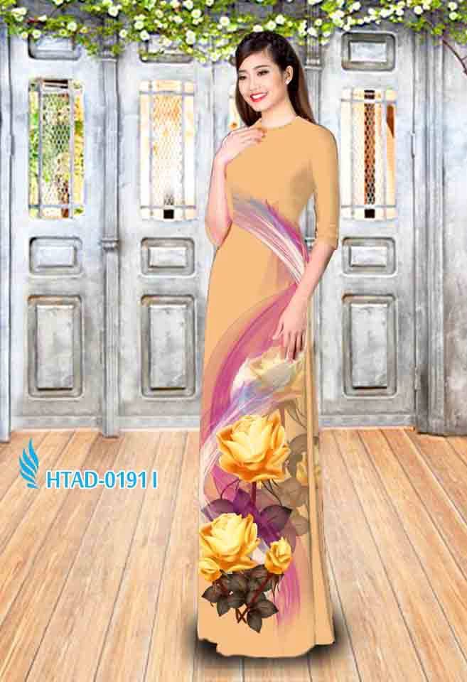 Vải áo dài hoa 3d HTAD-0191 - Ảnh 9