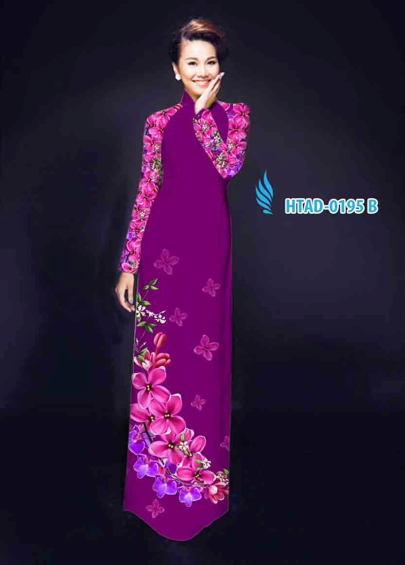 Vải áo dài hoa lan HTAD-0195 - Ảnh 16