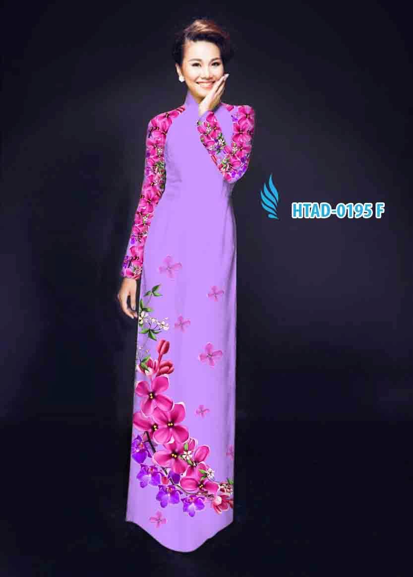 Vải áo dài hoa lan HTAD-0195 - Ảnh 12