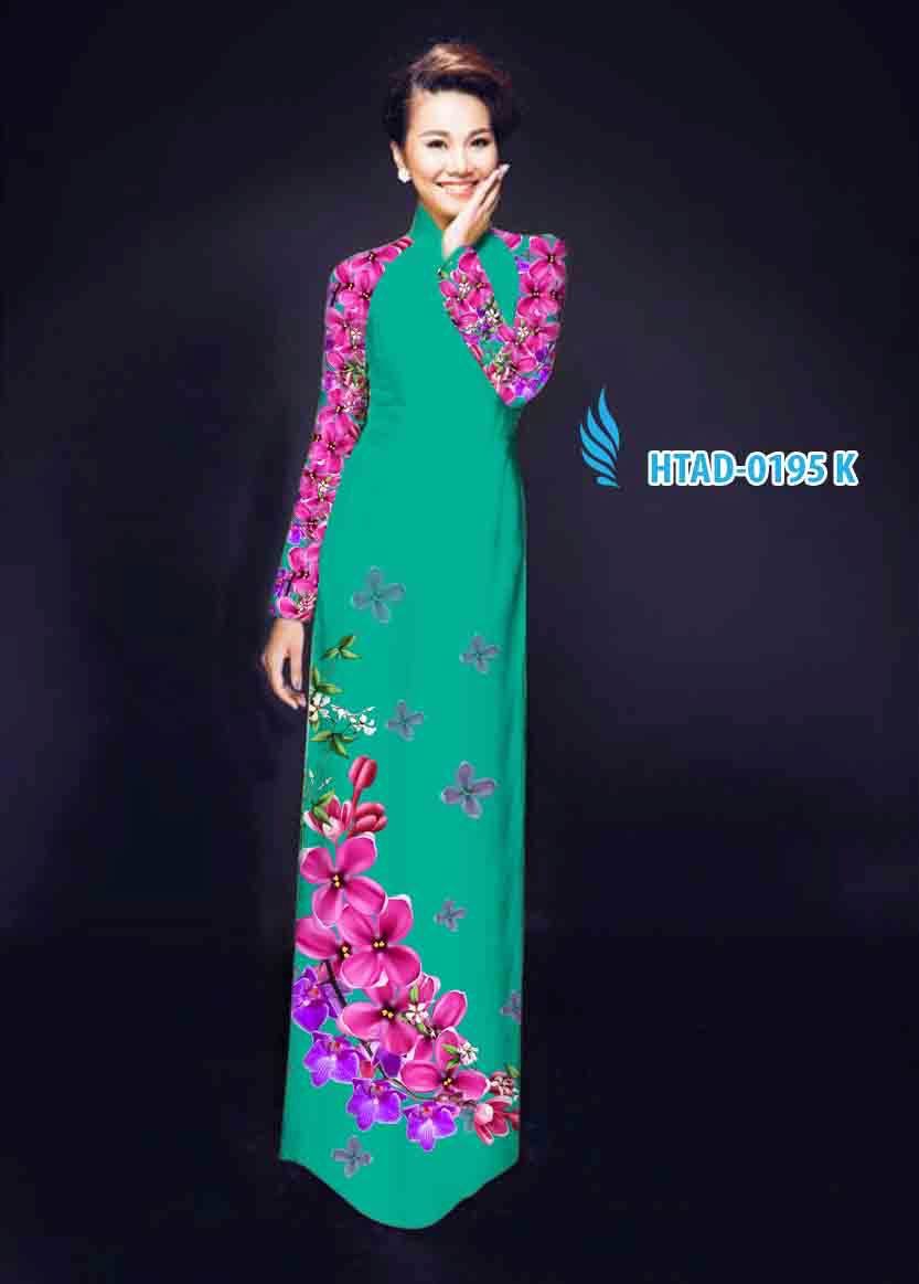 Vải áo dài hoa lan HTAD-0195 - Ảnh 7