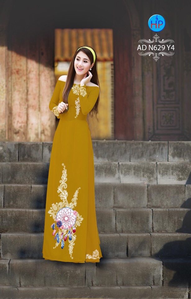 Vải áo dài hoa văn AD N629 - Ảnh 4
