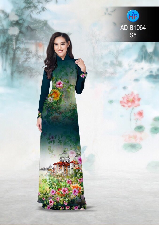 Vải áo dài phong cảnh AD B1064 - Ảnh 11