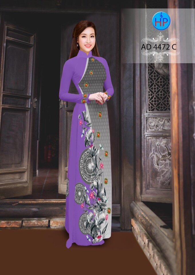 Vải áo dài hoa sen AD 4472 - Ảnh 14
