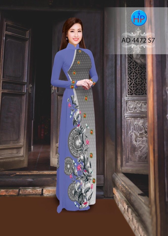 Vải áo dài hoa sen AD 4472 - Ảnh 4