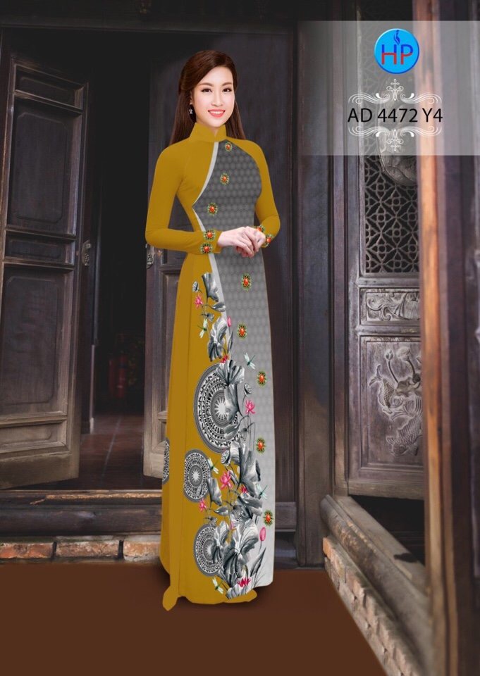 Vải áo dài hoa sen AD 4472 - Ảnh 3