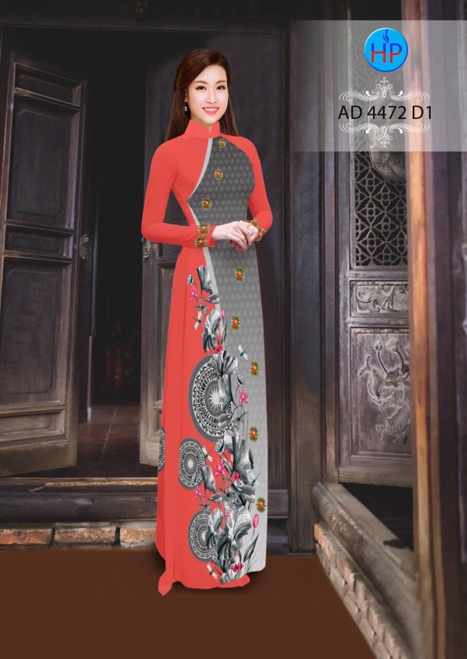 Vải áo dài hoa sen AD 4472 - Ảnh 2