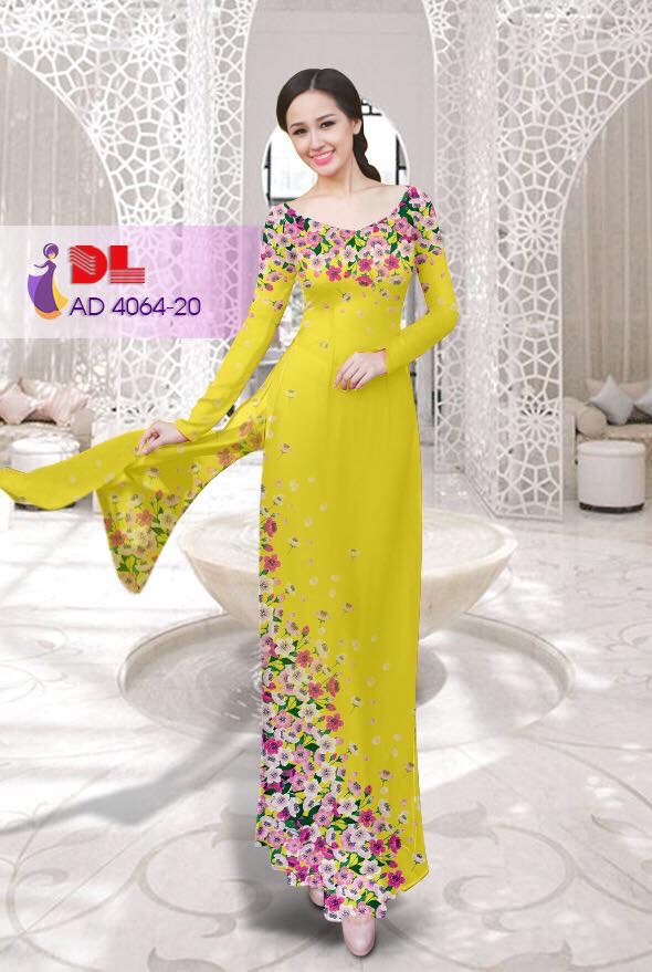 Vải áo dài hoa trên dưới DLAD-4064 - Ảnh 15