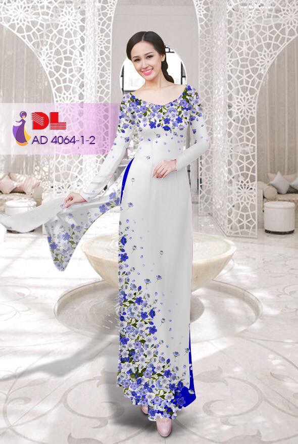 Vải áo dài hoa trên dưới DLAD-4064 - Ảnh 13