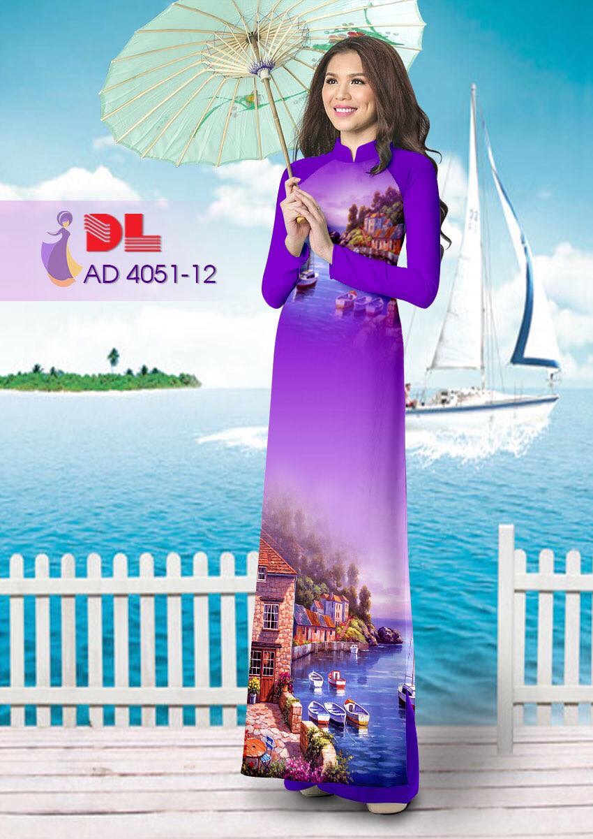 Vải áo dài phong cảnh DLAD-4051 - Ảnh 6