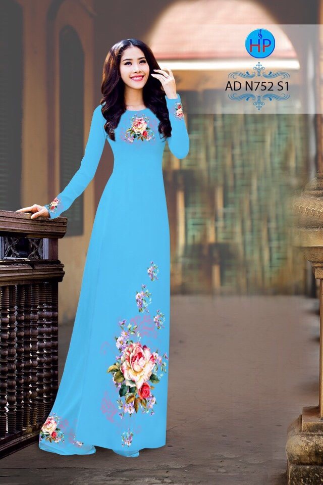 Vải áo dài hoa hồng AD N752 - Ảnh 16