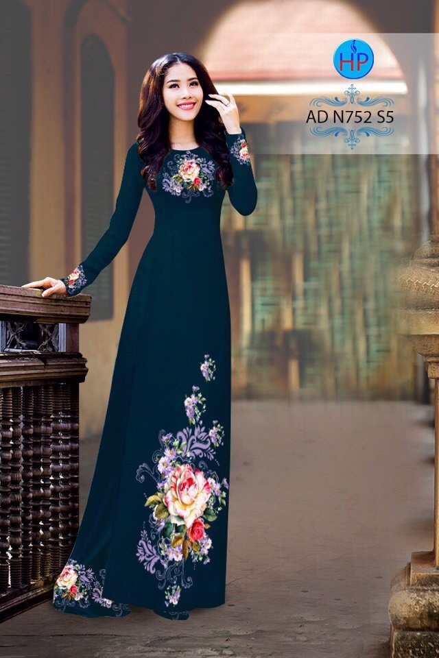 Vải áo dài hoa hồng AD N752 - Ảnh 11