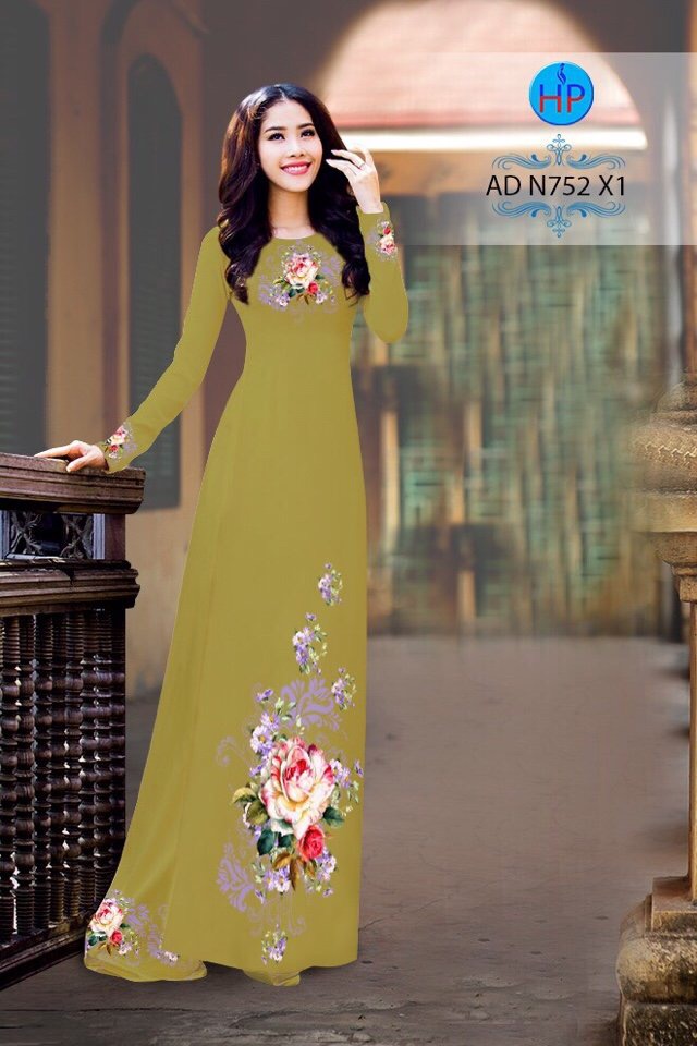 Vải áo dài hoa hồng AD N752 - Ảnh 10