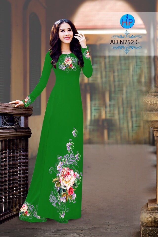 Vải áo dài hoa hồng AD N752 - Ảnh 7