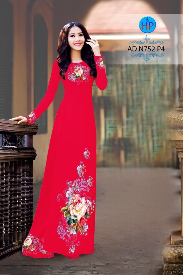 Vải áo dài hoa hồng AD N752 - Ảnh 5