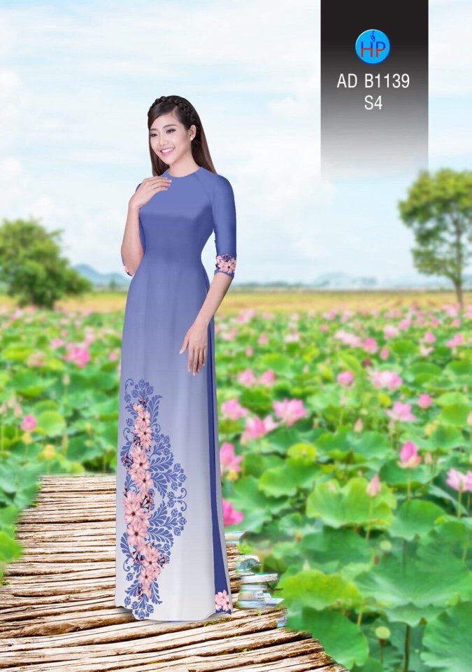 Vải áo dài hoa văn AD B1139 - Ảnh 4