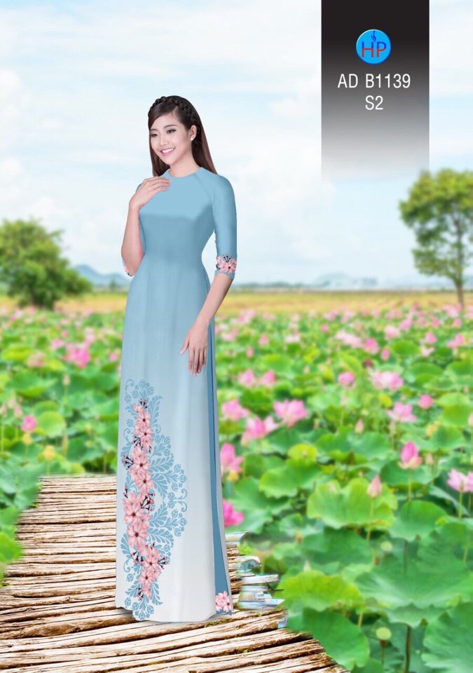 Vải áo dài hoa văn AD B1139 - Ảnh 2