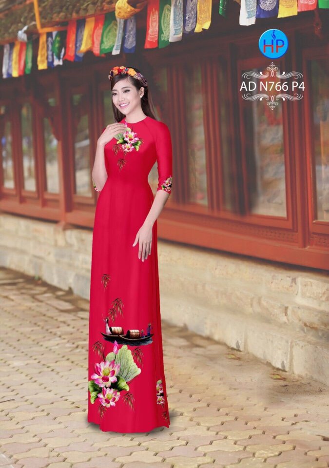 Vải áo dài hoa sen AD N766 - Ảnh 15