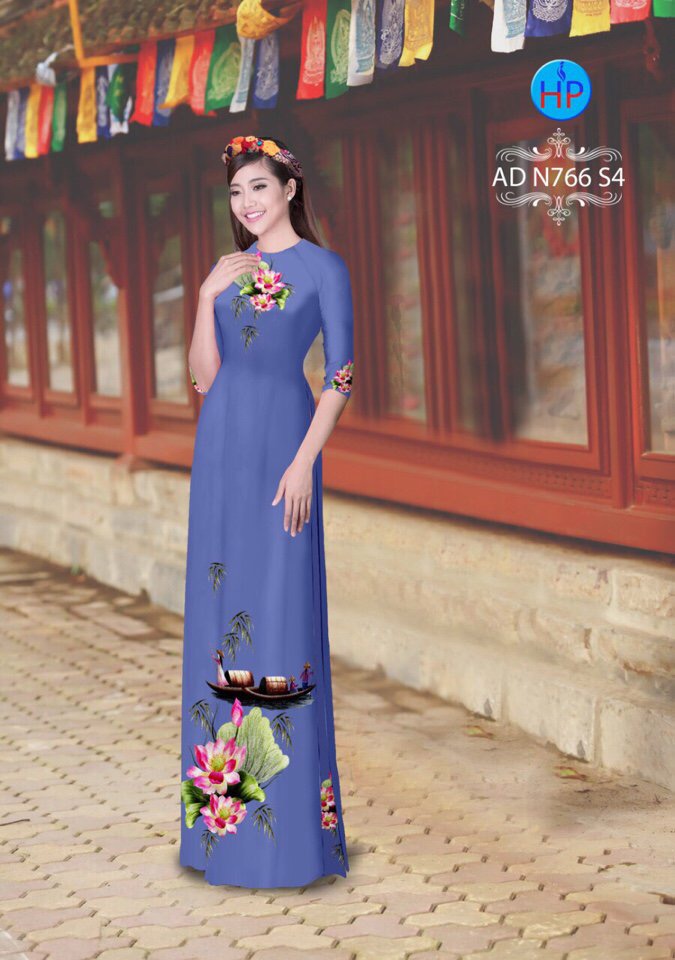 Vải áo dài hoa sen AD N766 - Ảnh 14