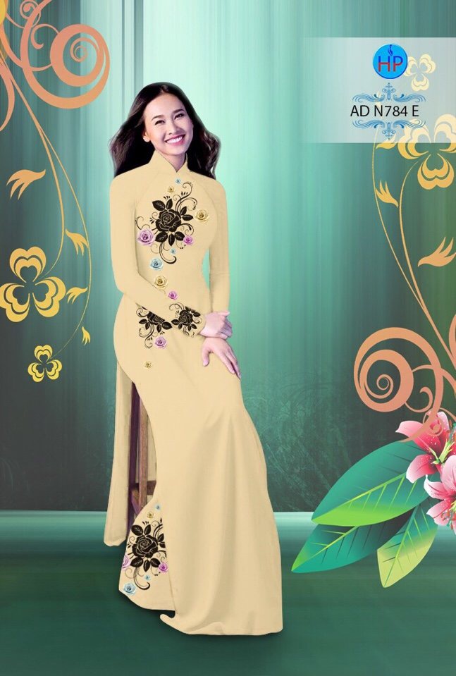Vải áo dài hoa hồng AD N784 - Ảnh 16