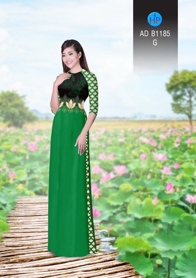 Vải áo dài hoa ngay eo AD B1185 - Ảnh 14