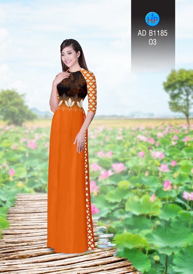 Vải áo dài hoa ngay eo AD B1185 - Ảnh 12