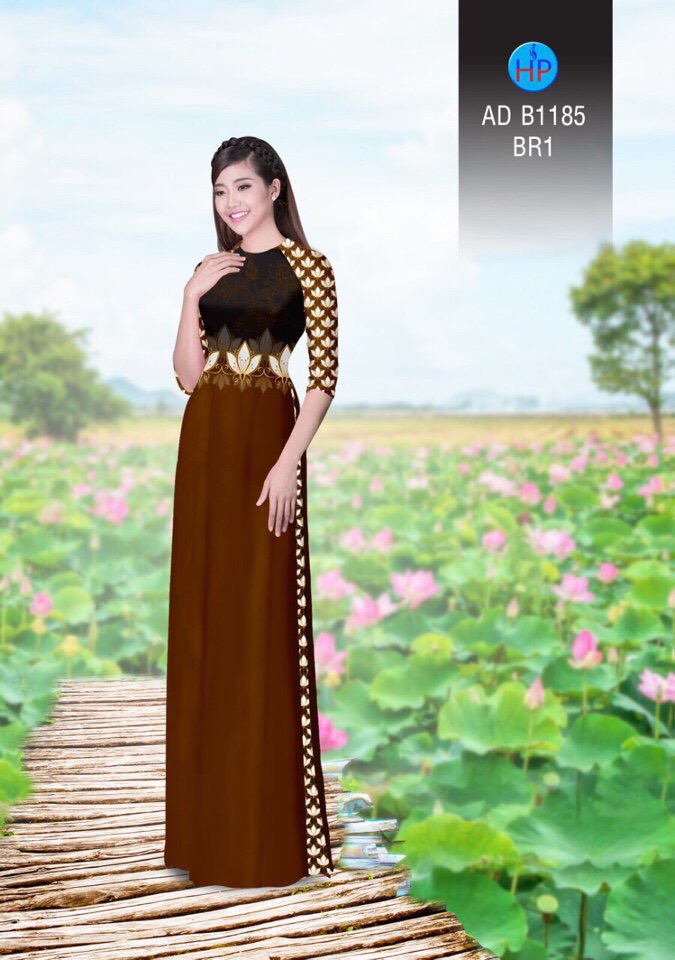 Vải áo dài hoa ngay eo AD B1185 - Ảnh 11