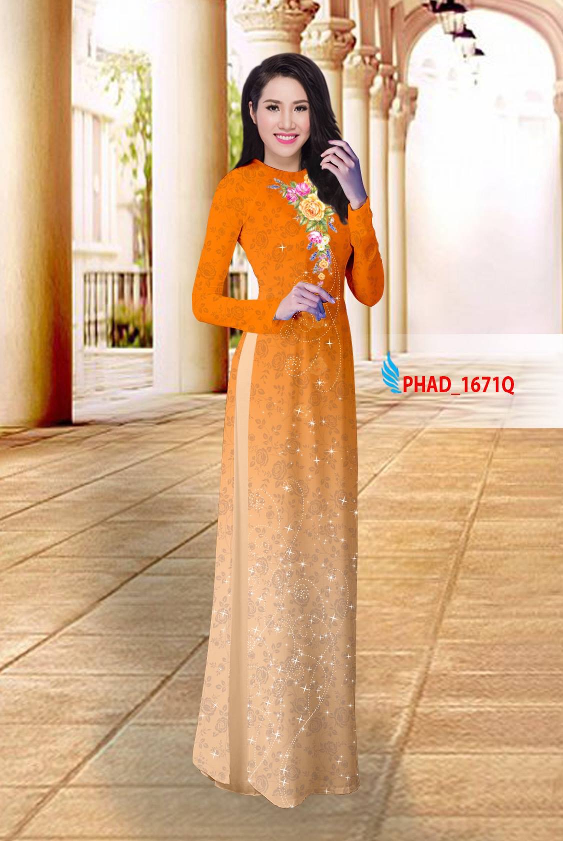 Vải áo dài hoa văn PHAD-1671 - Ảnh 6