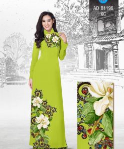 Vải áo dài hoa trên dưới AD B1196