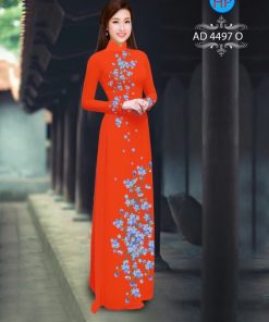 Alternative view of Vải áo dài hoa trên dưới AD 4497